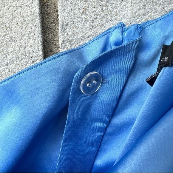 Bardot Lucia One Shoulder Frill Dress Blue - Picture 10 of 13